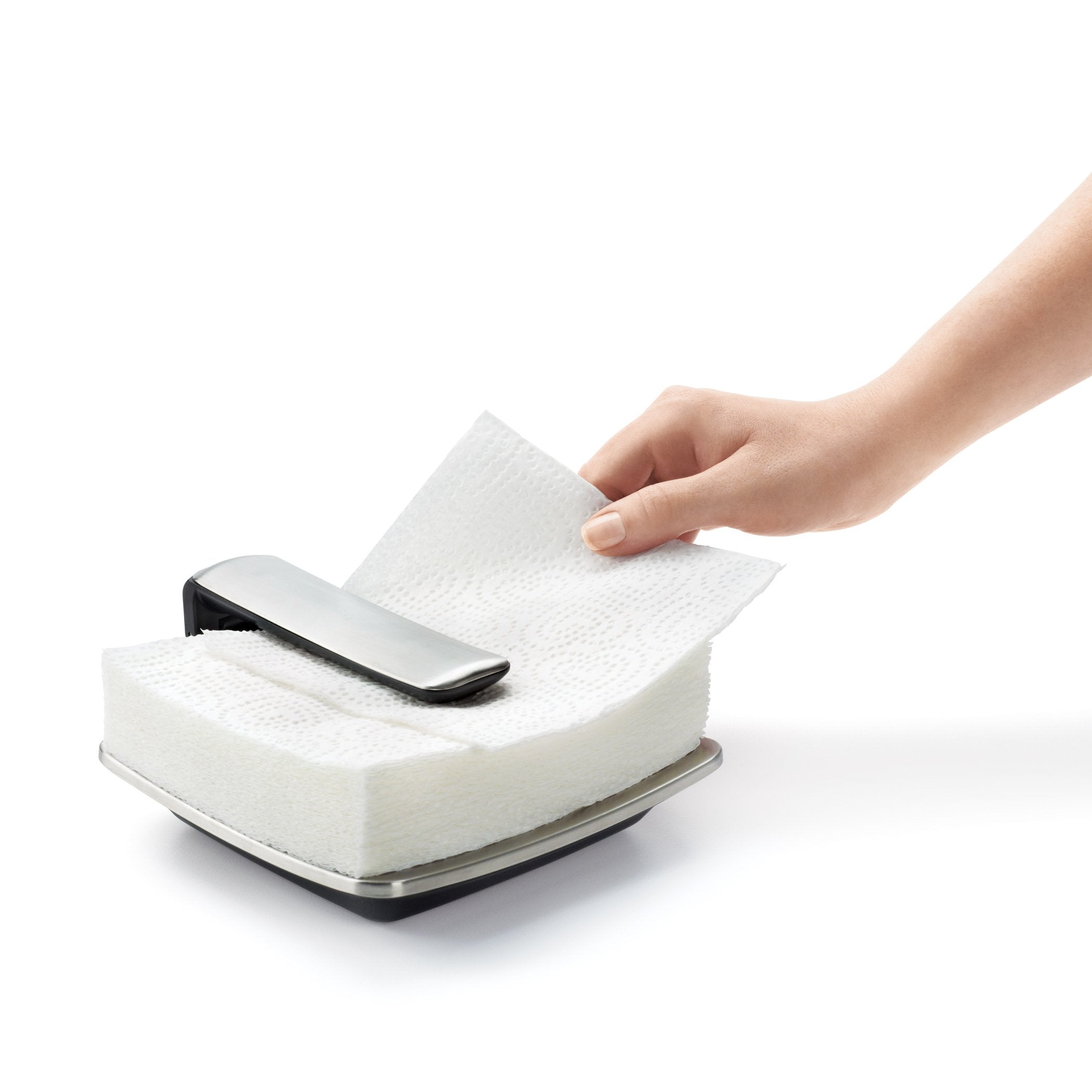 OXO Good Grips napkin holder rubber grip prevents slips on slick surfaces