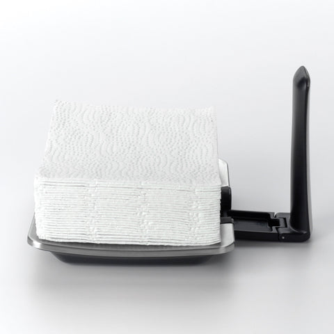 OXO Good Grips napkin holder features sturdy stainless steel weighted body