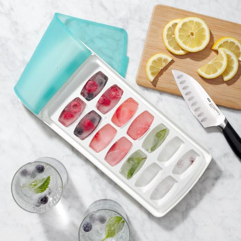 OXO Good Grips No-Spill Tray blocks freezer odors from ice cubes.
