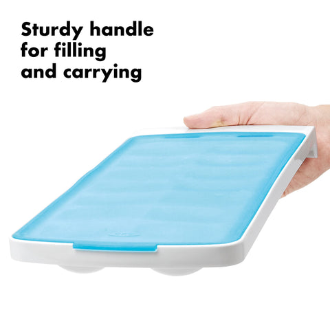 OXO rounded-cube ice tray yields fourteen 0.75 oz cubes