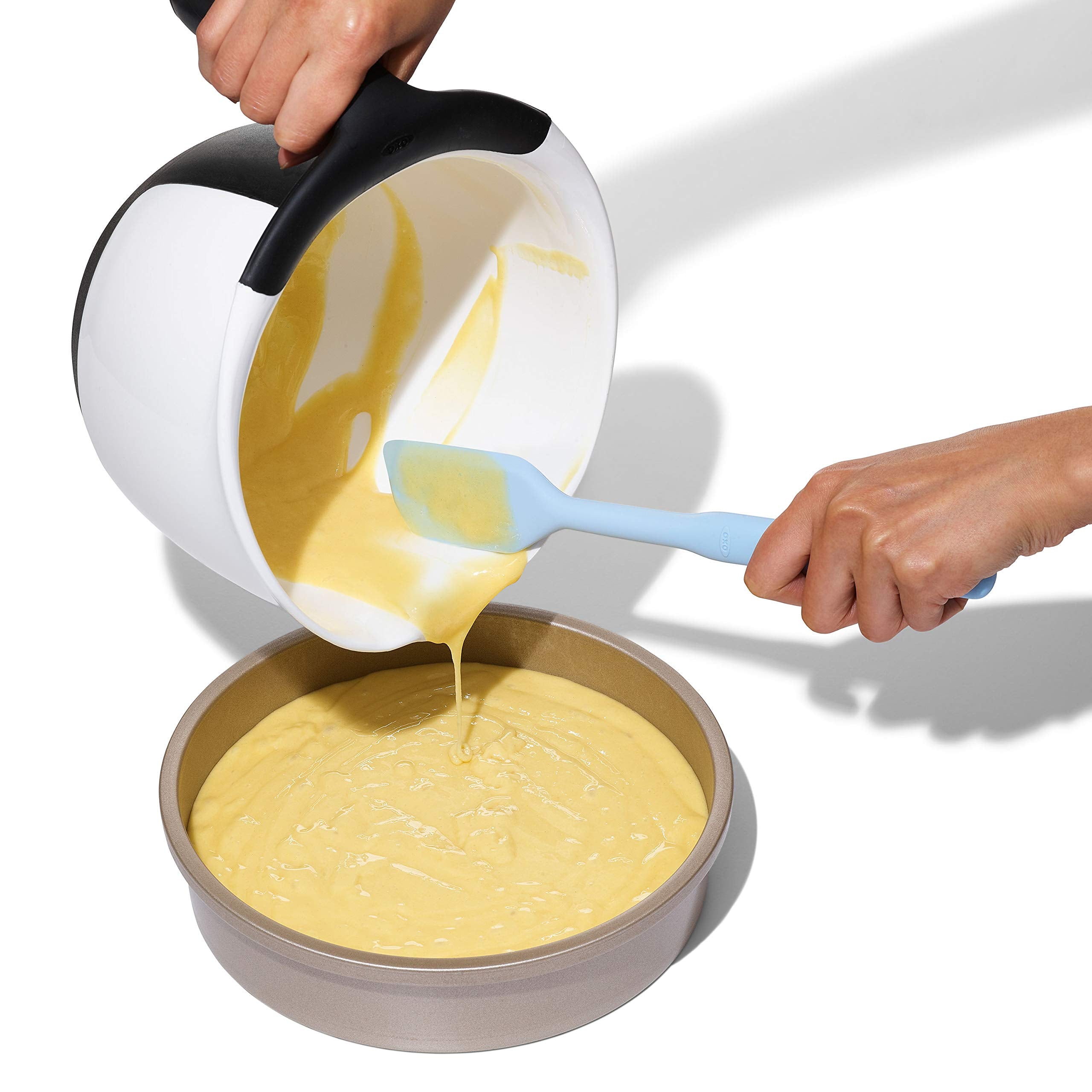 OXO non-scratch silicone construction protects nonstick surfaces