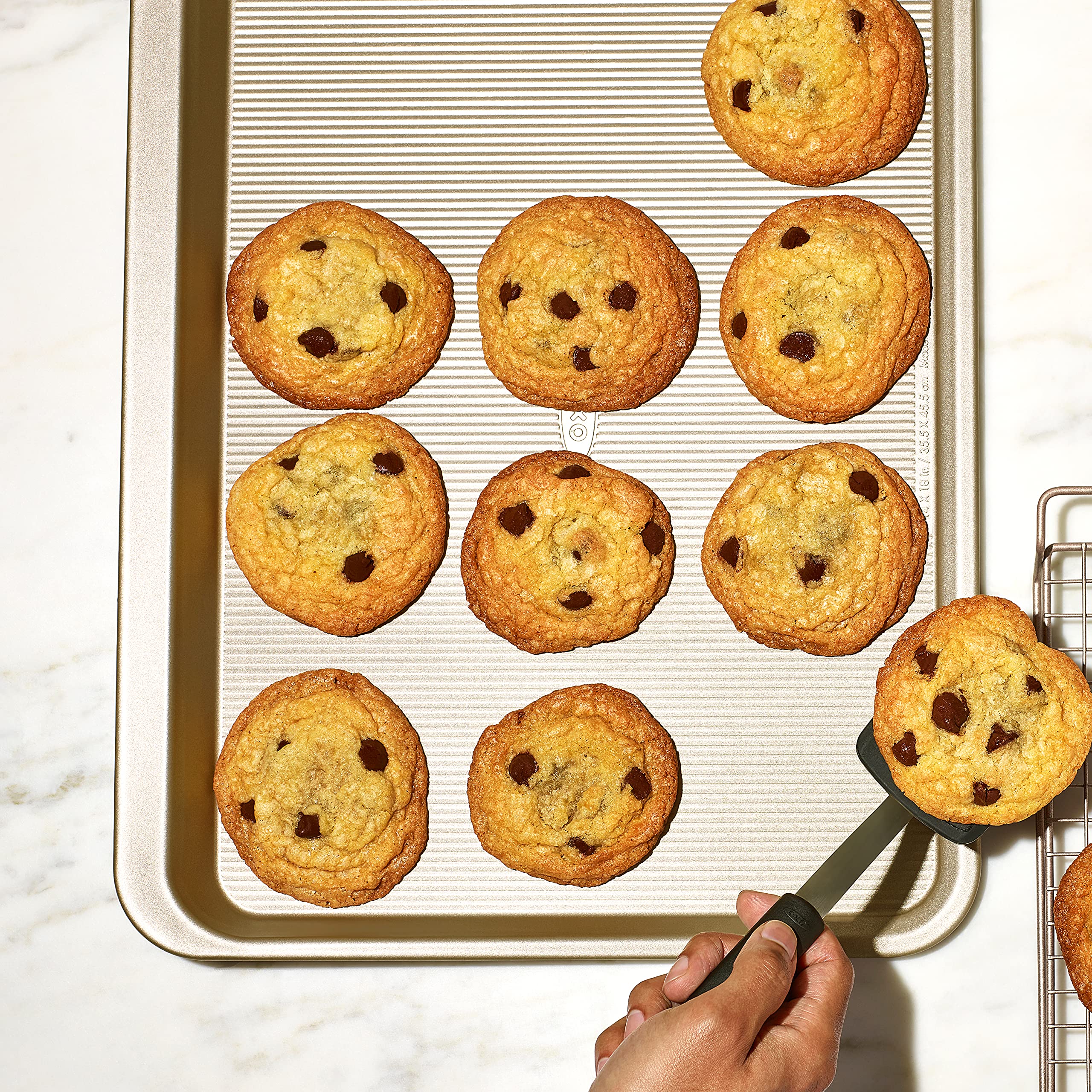 OXO Good Grips bakeware durability highlighted by heavy-gauge steel