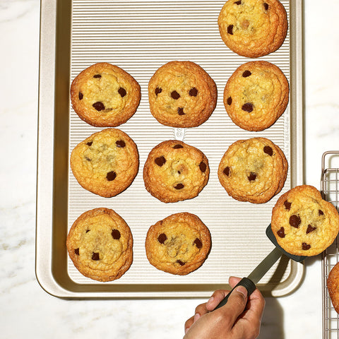 OXO Good Grips bakeware durability highlighted by heavy-gauge steel