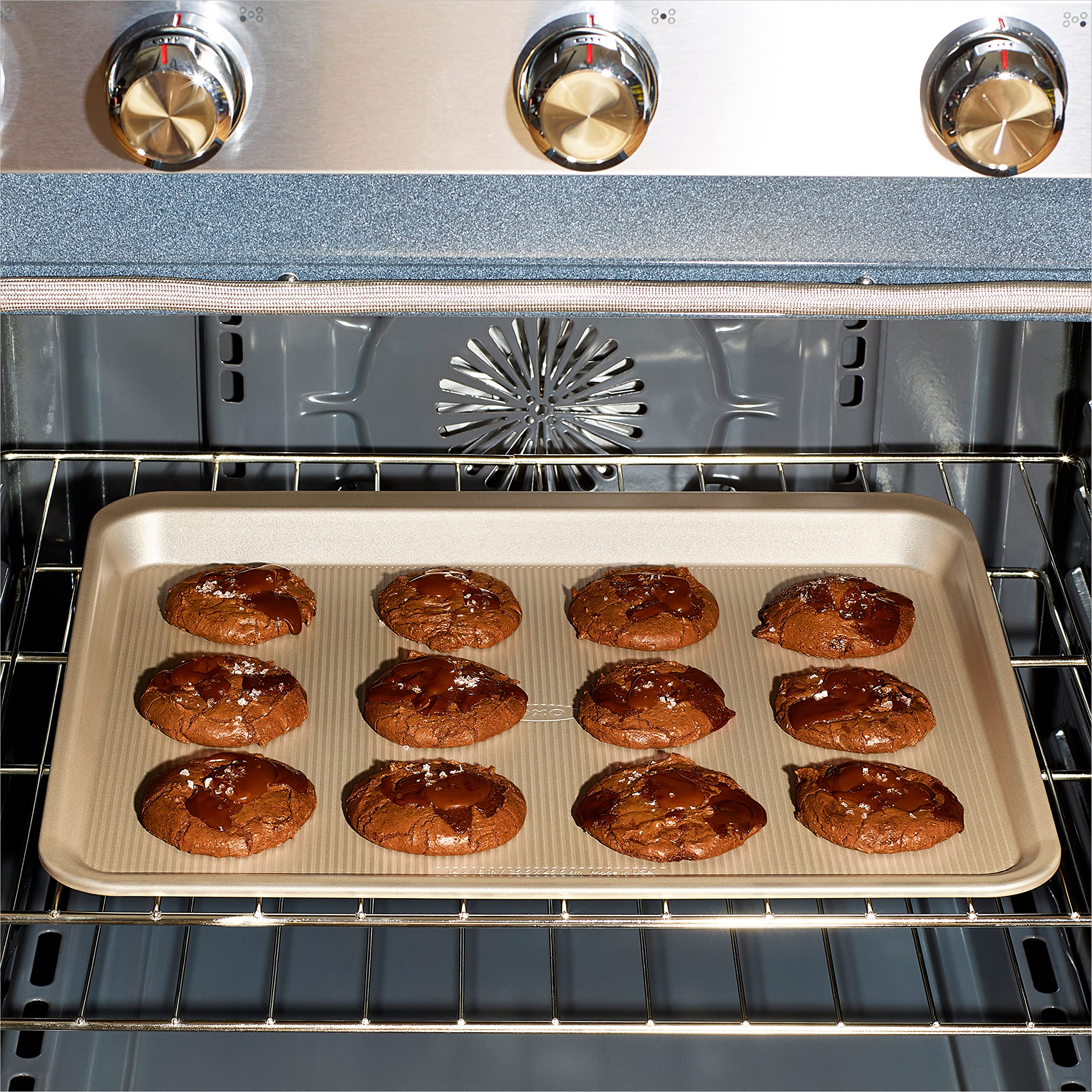OXO Good Grips in-use shot suggests easy transfer from oven