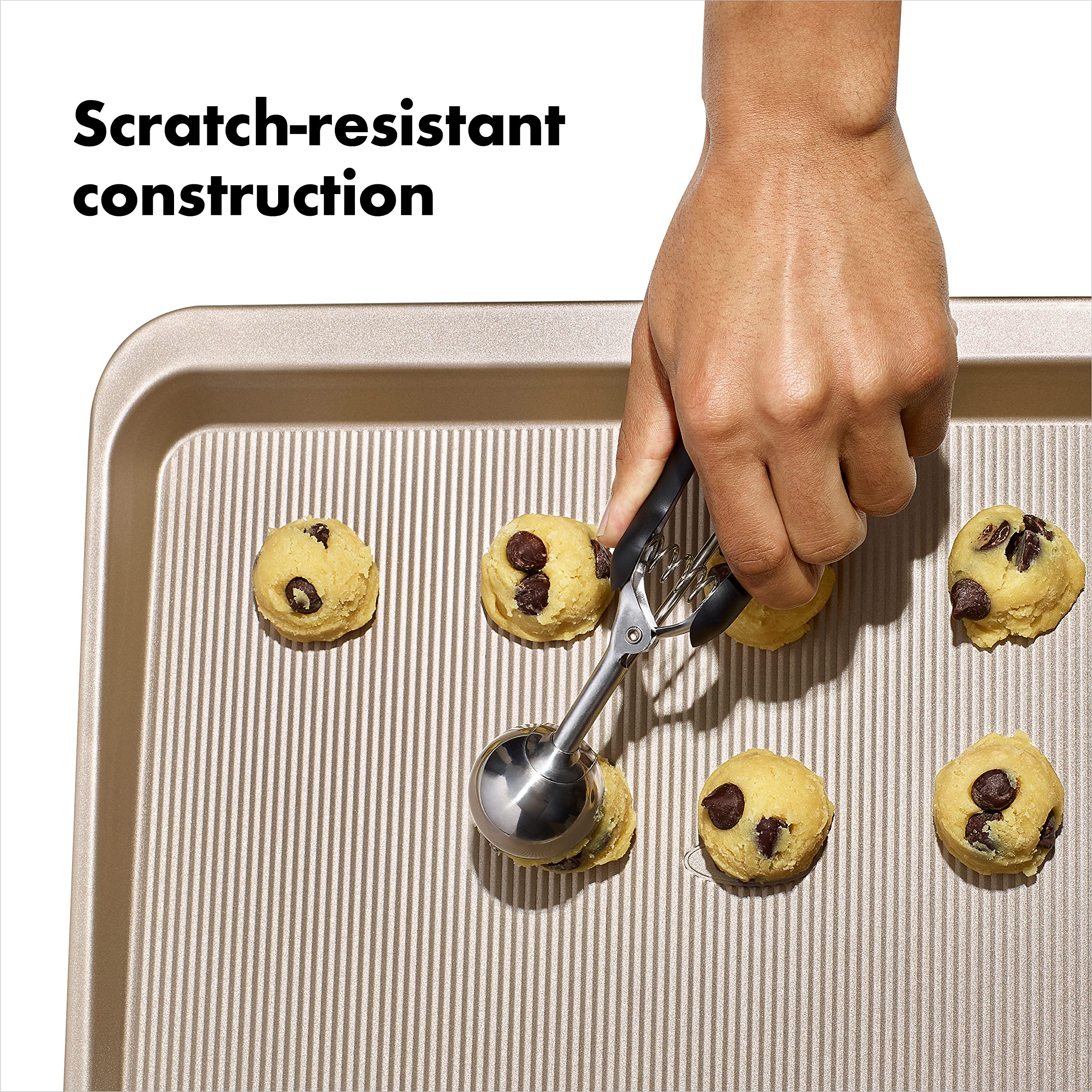 OXO Good Grips rolled-edge sheet reinforces structure for safety