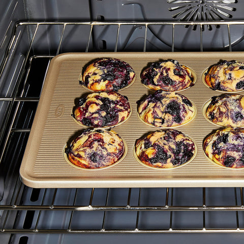 OXO Good Grips Non-Stick Pro muffin pan USA-made with globally sourced materials.