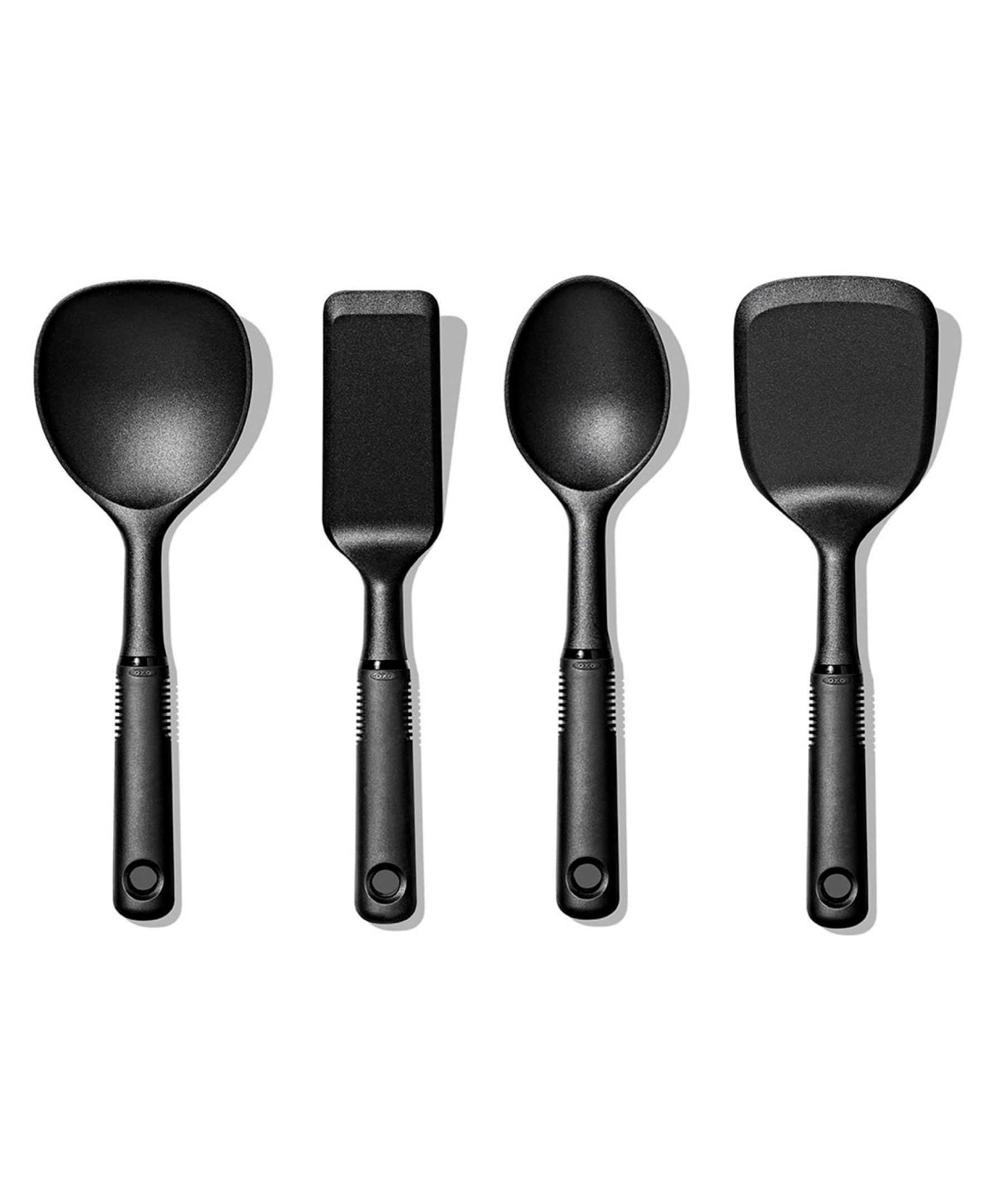 OXO Good Grips nylon mini utensils set with compact design for small kitchens.