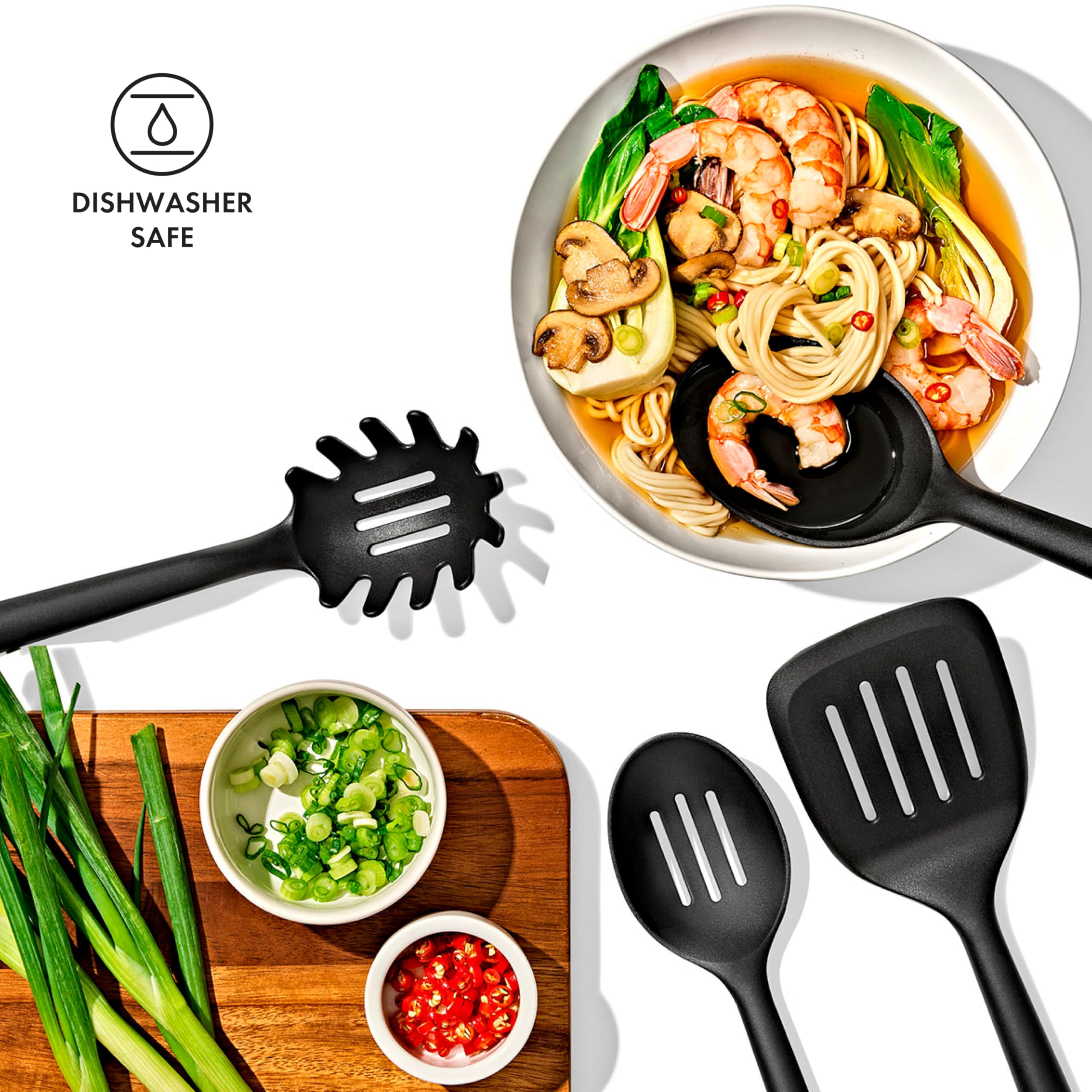 OXO Good Grips nylon spaghetti server for mess-free pasta serving