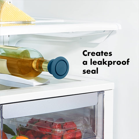 OXO Good Grips stoppers fit olive oil and balsamic bottles for versatile use
