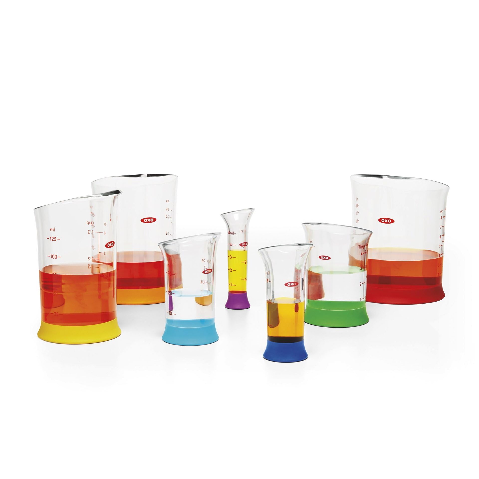 OXO Good Grips one-oz beaker great for tiny quantities.