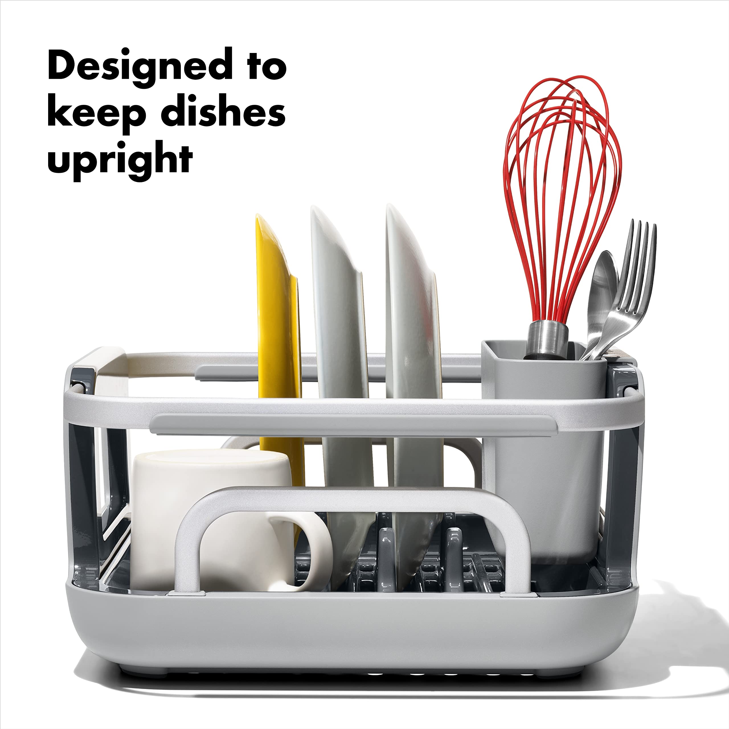 OXO Good Grips utensil cup is removable for easy unloading.