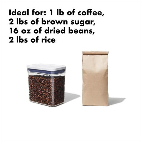 OXO Good Grips POP flour container with fill line for neat storage and easy measuring.