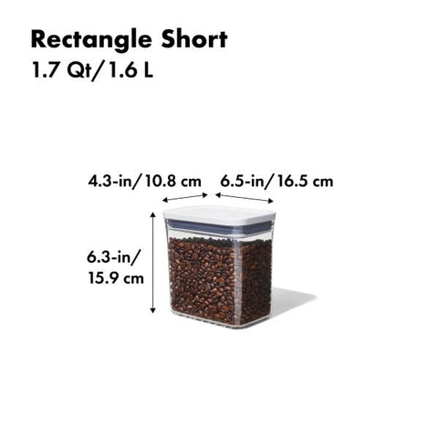 OXO Good Grips POP sugar container with snap closure preserves sweetness and reduces spills.