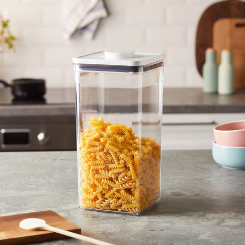 OXO Good Grips POP big square tall 6Qt ideal for bulk snacks.