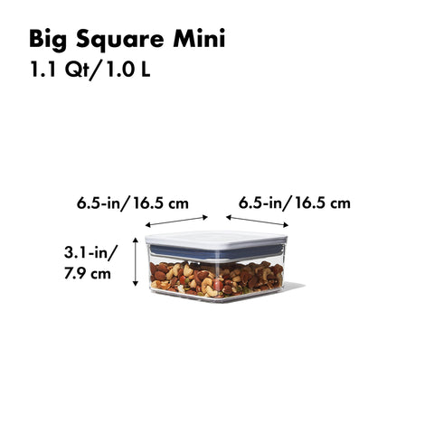 OXO Good Grips POP curved corners ensure smooth dispensing.