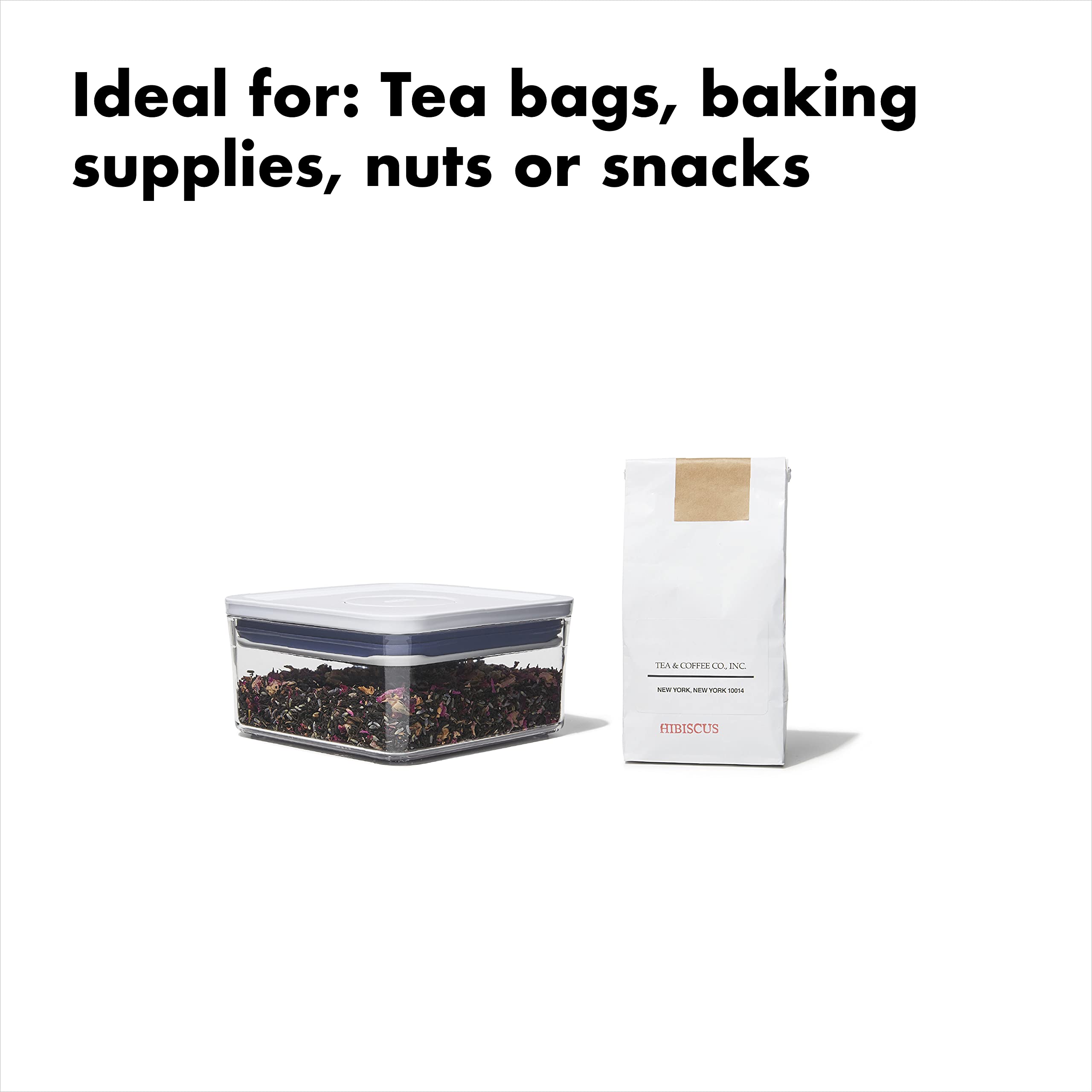 OXO Good Grips POP fill line guides precise ingredient measurement.
