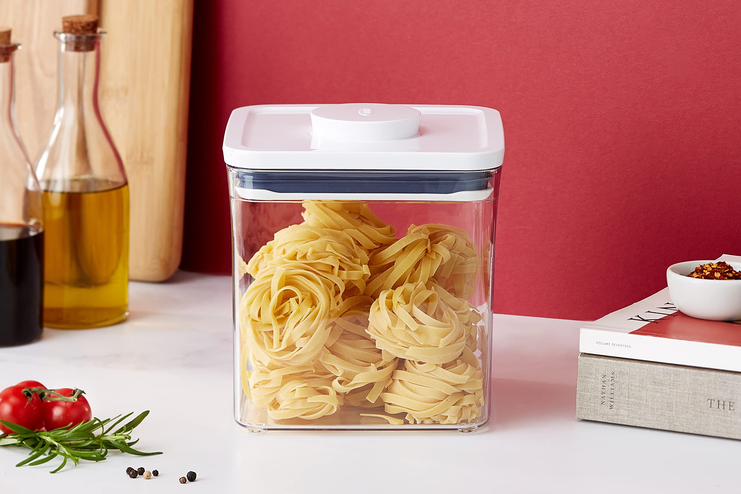Fill line guides storing flour or sugar in the POP container