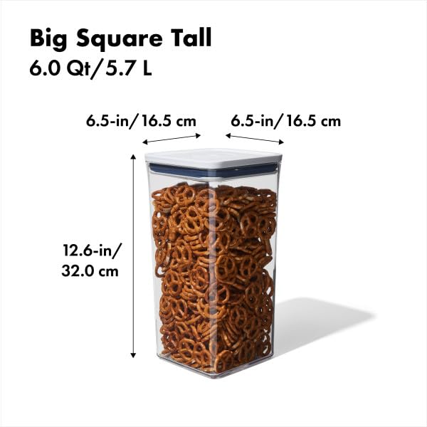 OXO POP fill line guides precise storage of staples.