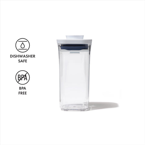 OXO Good Grips POP containers help keep flour, grains, and snacks organized.