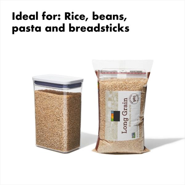 OXO POP lid-button seal for reliable airtight freshness