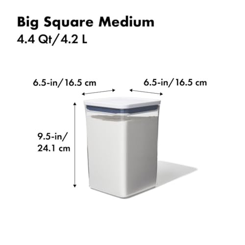 OXO Good Grips POP container stackable design saves pantry space and simplifies organization.