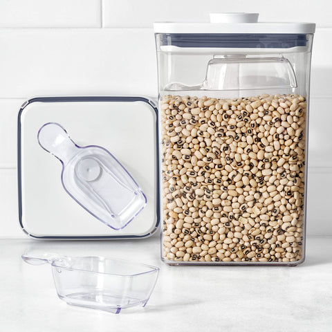 Includes three 1/2 cup scoops for versatile kitchen portions.