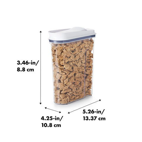 OXO POP container seals securely to keep granola crisp and snacks ready