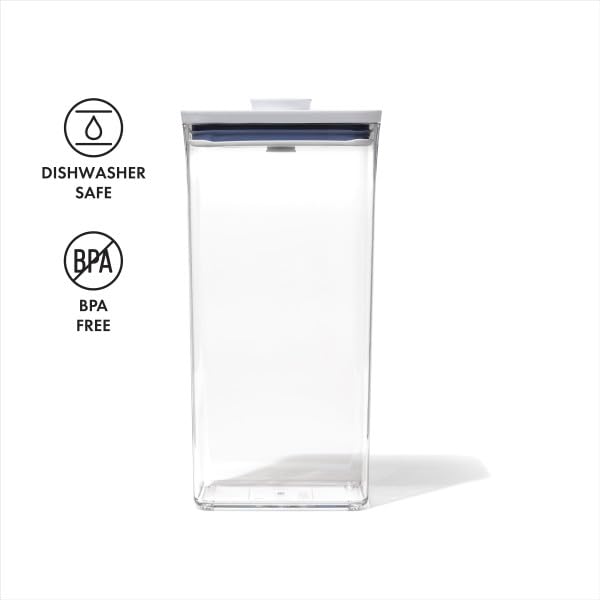 OXO Good Grips POP lid accepts compatible accessories under lid.
