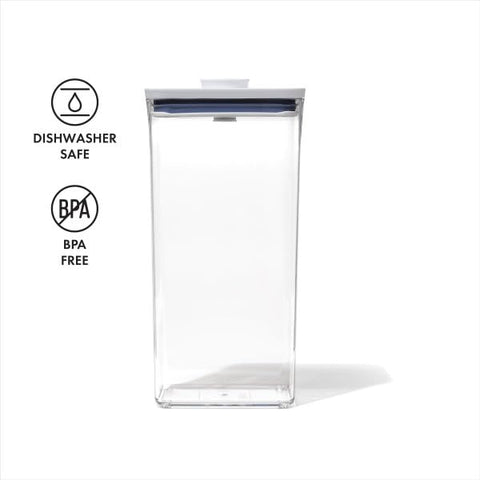OXO Good Grips POP lid accepts compatible accessories under lid.