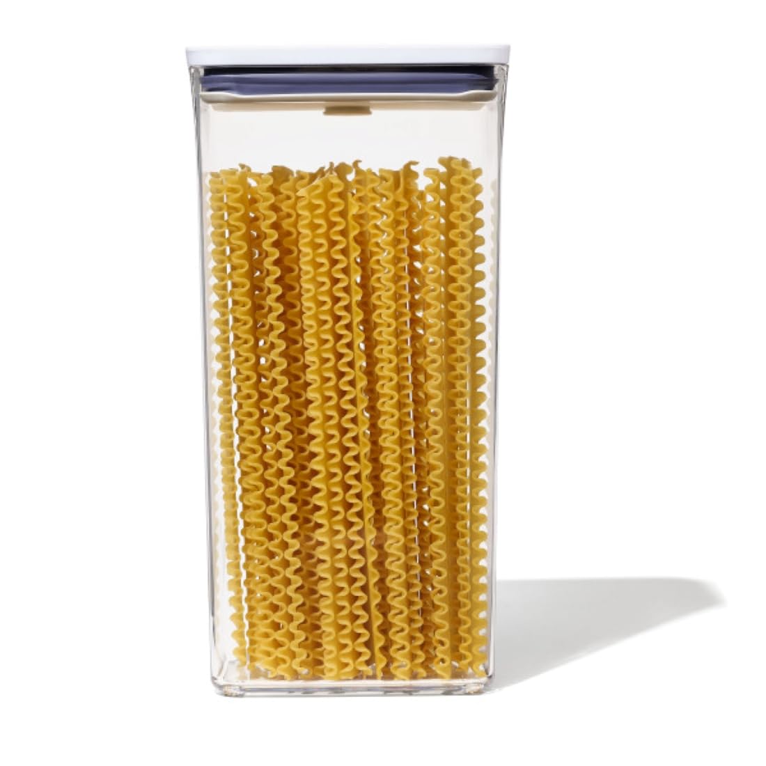 OXO Good Grips POP rectangle tall 3.7 Qt seal-button lid for airtight storage.