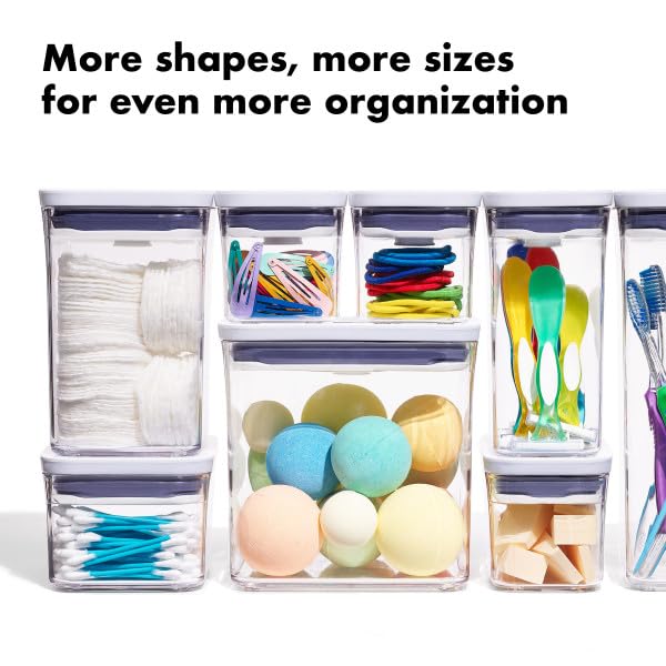 OXO Good Grips POP rectangle tall 3.7 Qt stackable design saves cabinet space.