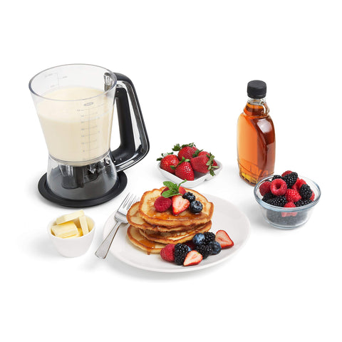 OXO Good Grips Precision Batter Dispenser transparent body shows batter level at a glance.