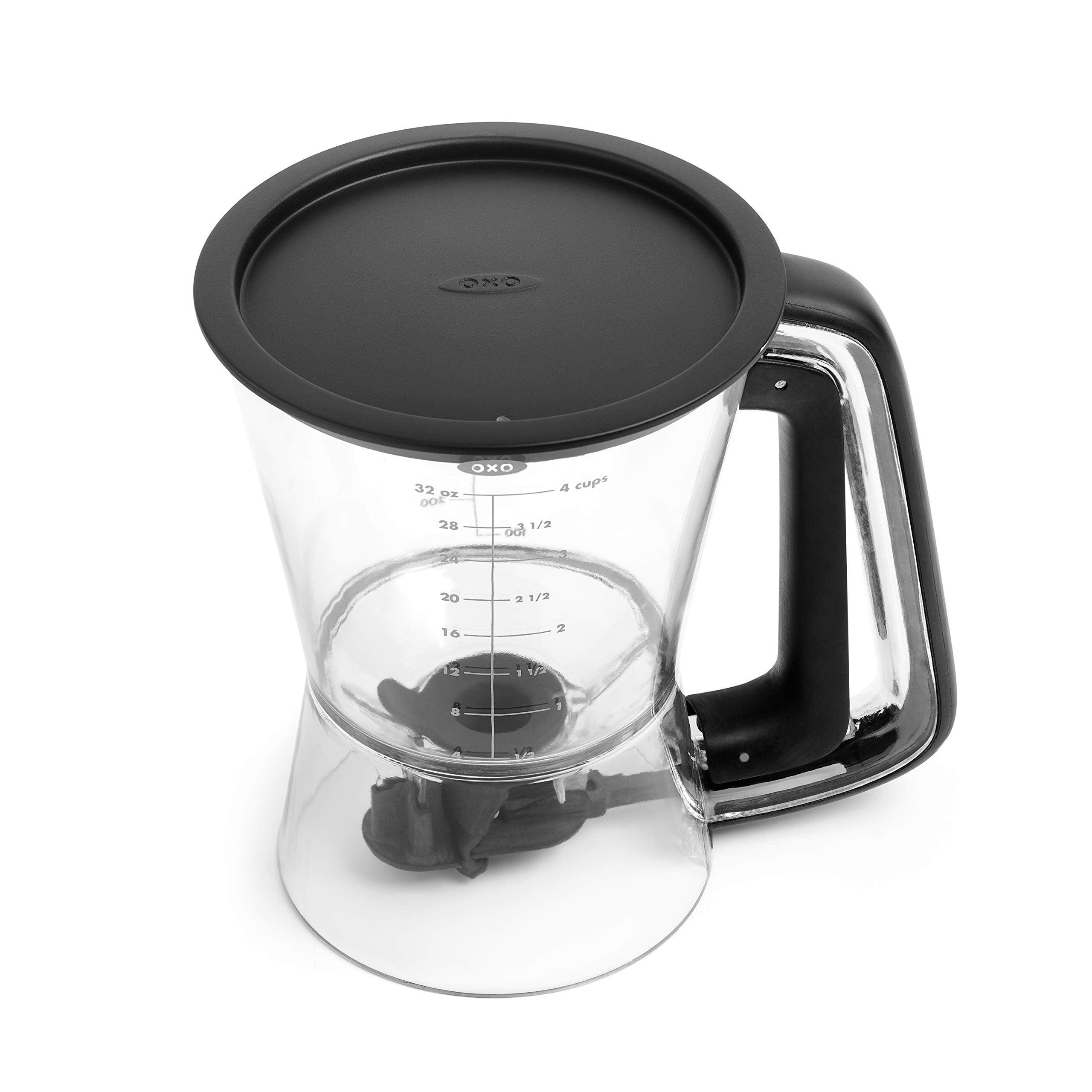 OXO Good Grips Precision Batter Dispenser shows the easy-squeeze handle for comfortable control.