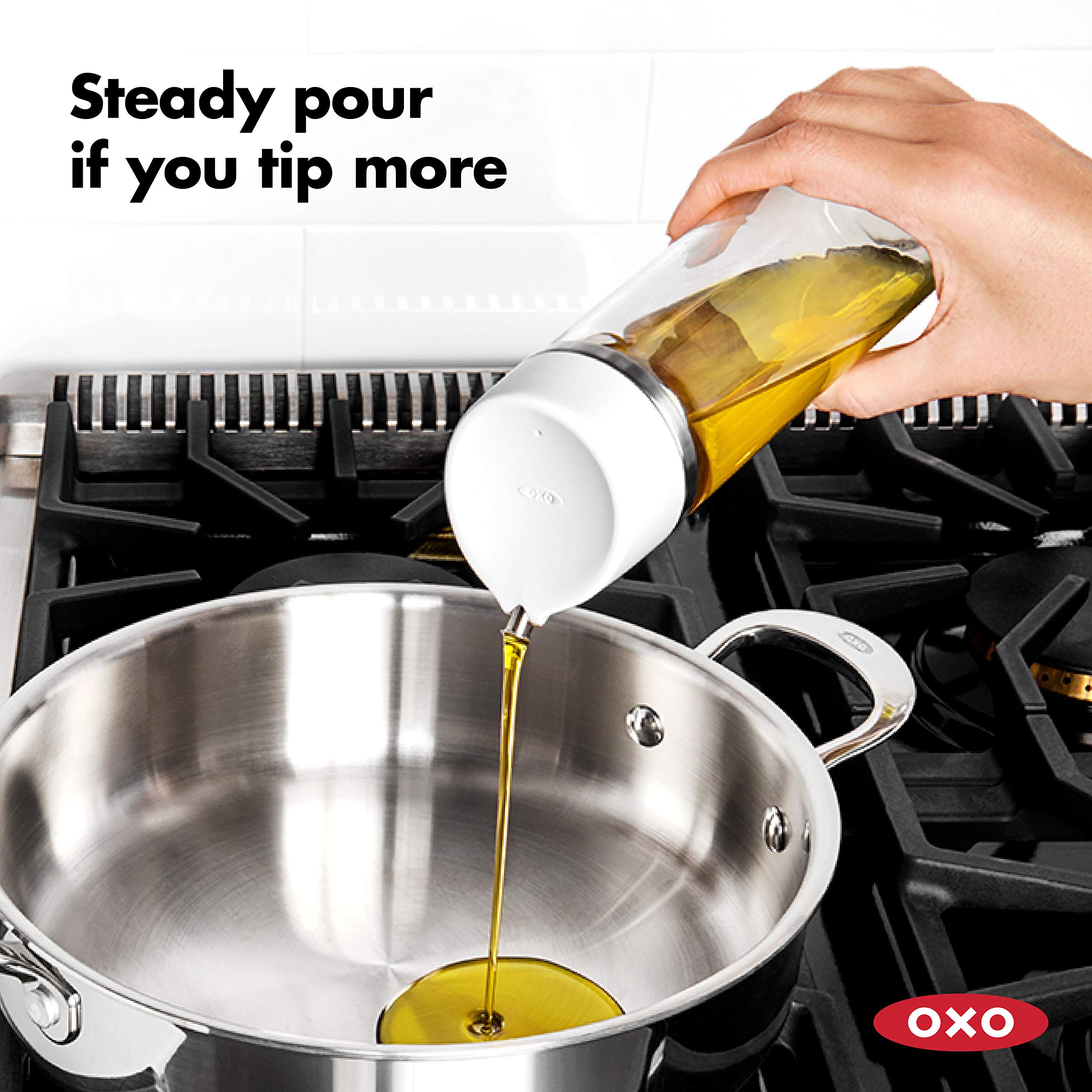 OXO Good Grips Precision Pour glass body with stainless steel accents