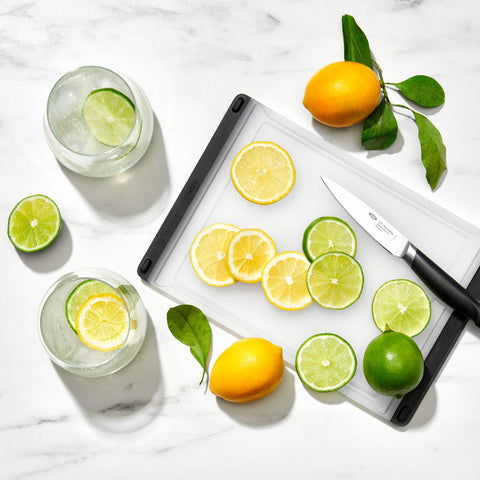 OXO Good Grips Prep Board dishwasher safe for simple cleaning.