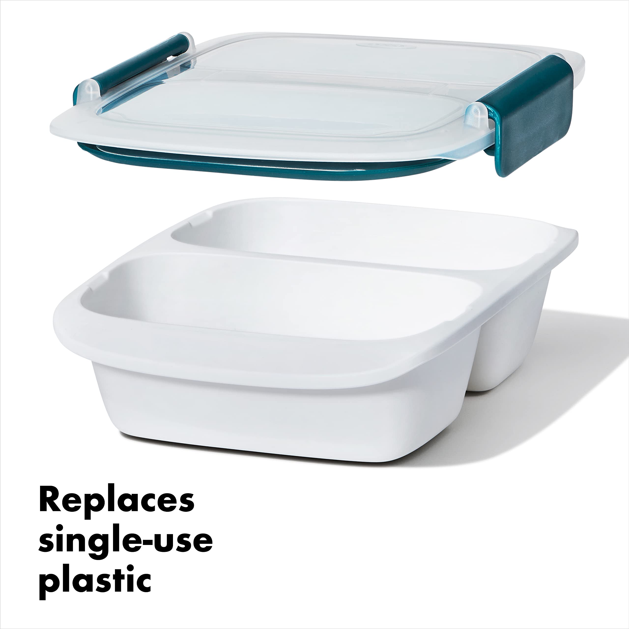 OXO Good Grips Prep & Go stay-cool handles for easy microwave-to-table transfer