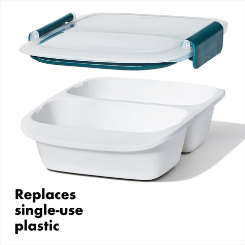 OXO Good Grips Prep & Go stay-cool handles for easy microwave-to-table transfer