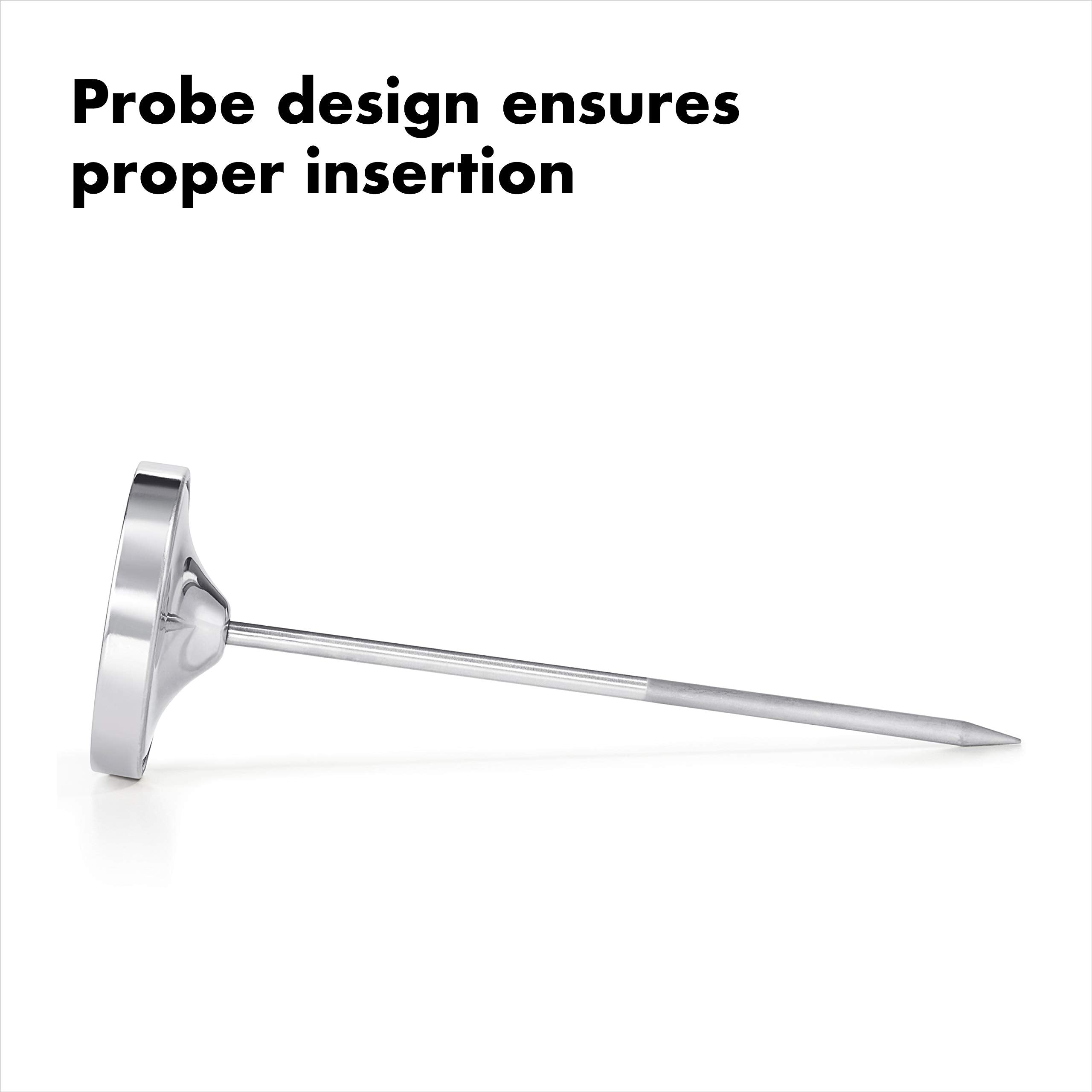 OXO probe cover shows USDA temperatures for easy reference during cooking.