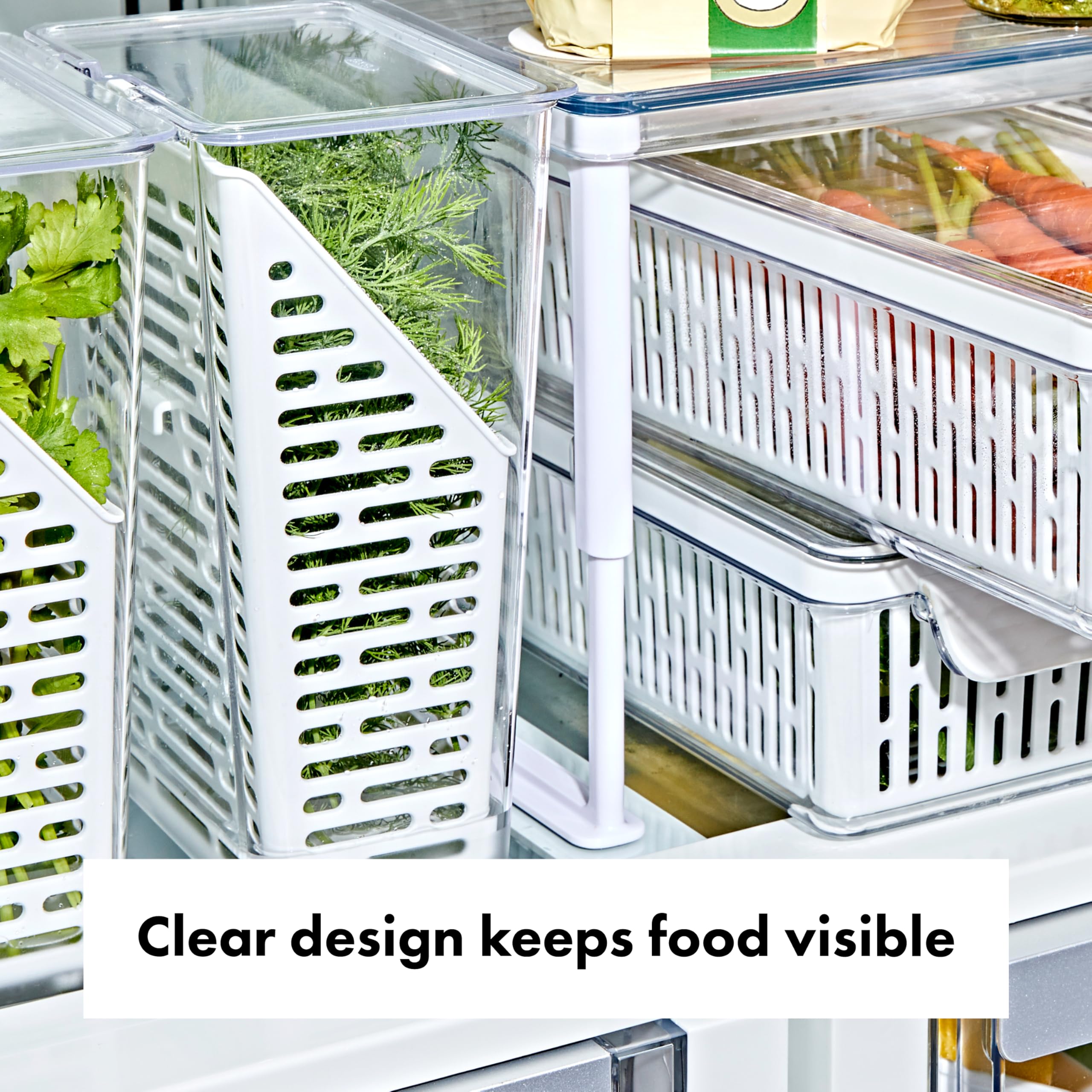 OXO Good Grips Herb Keeper ventilates herbs for ongoing freshness.