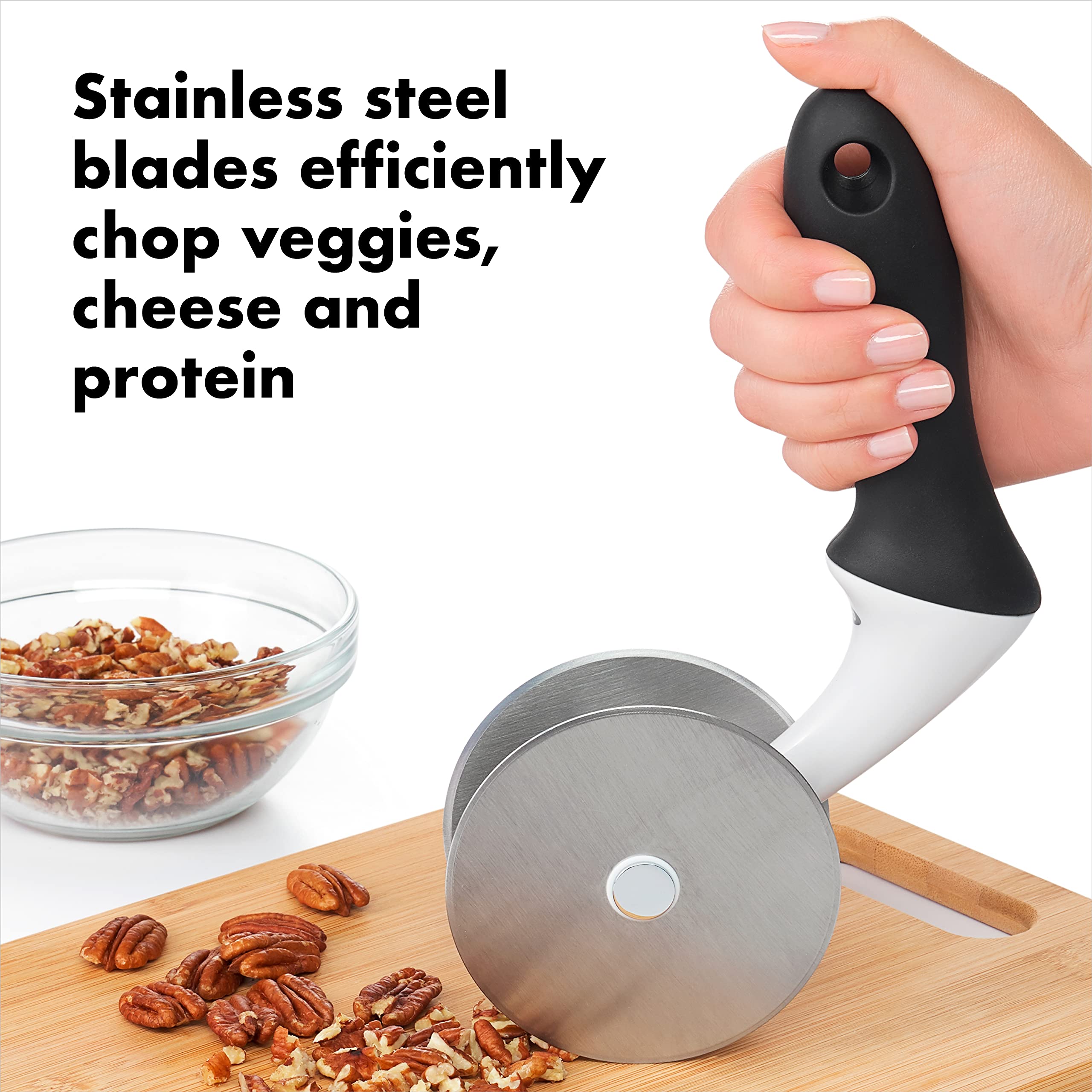 OXO Good Grips soft non-slip handle for comfortable chopping