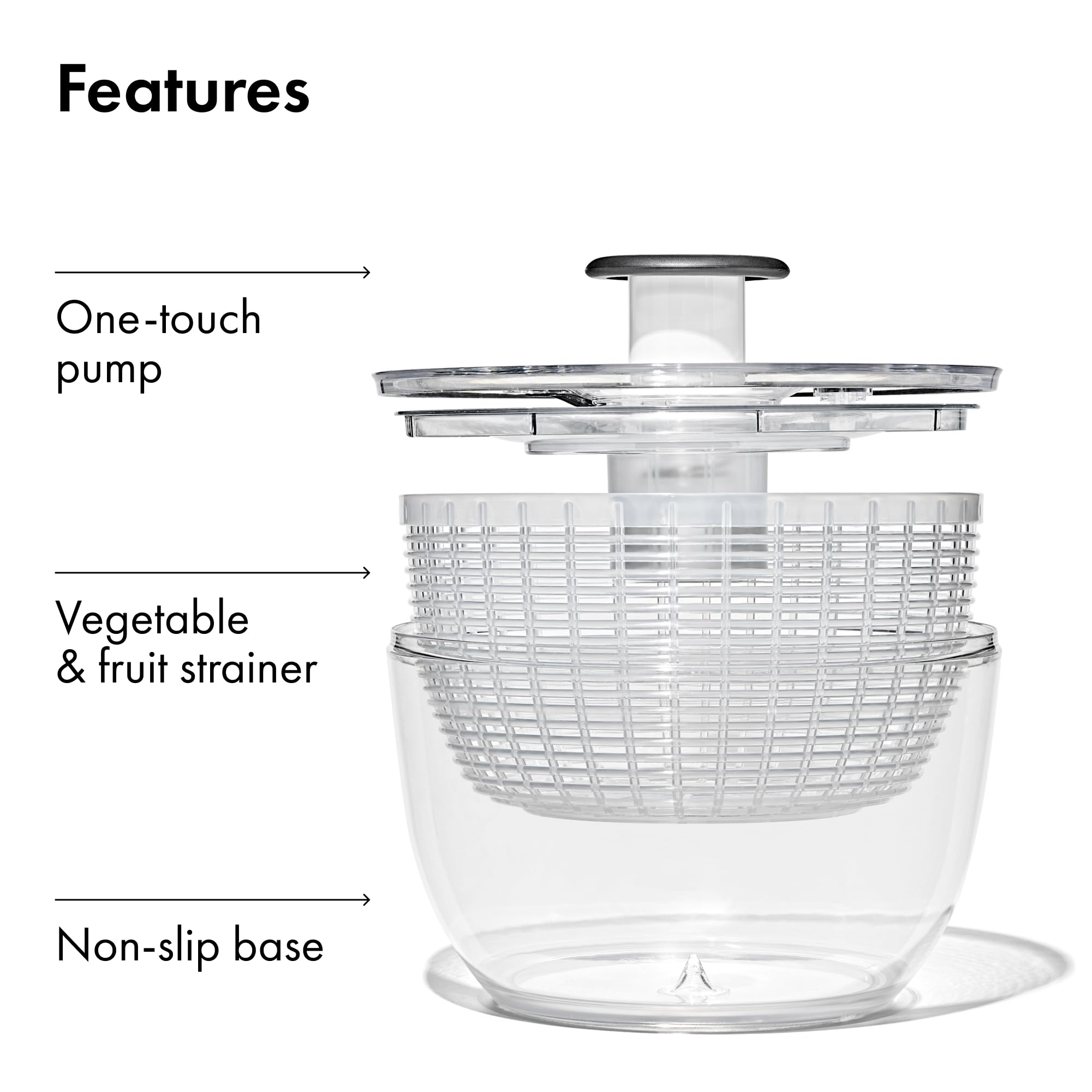 OXO Good Grips Salad Spinner doubles as a fruit and vegetable cleaner.