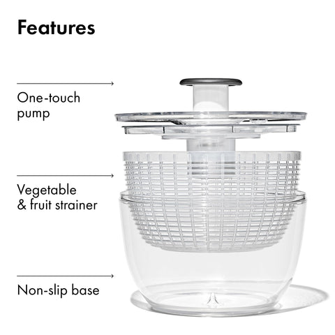 OXO Good Grips Salad Spinner doubles as a fruit and vegetable cleaner.