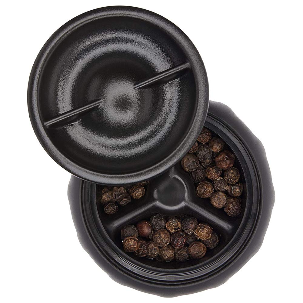 OXO Good Grips ceramic grinders ensure consistent grind and flavor-friendly use.