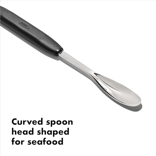 Long-neck design of OXO Good Grips Seafood Picks reaching deep into shells