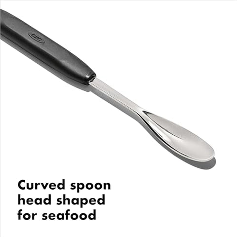 Long-neck design of OXO Good Grips Seafood Picks reaching deep into shells