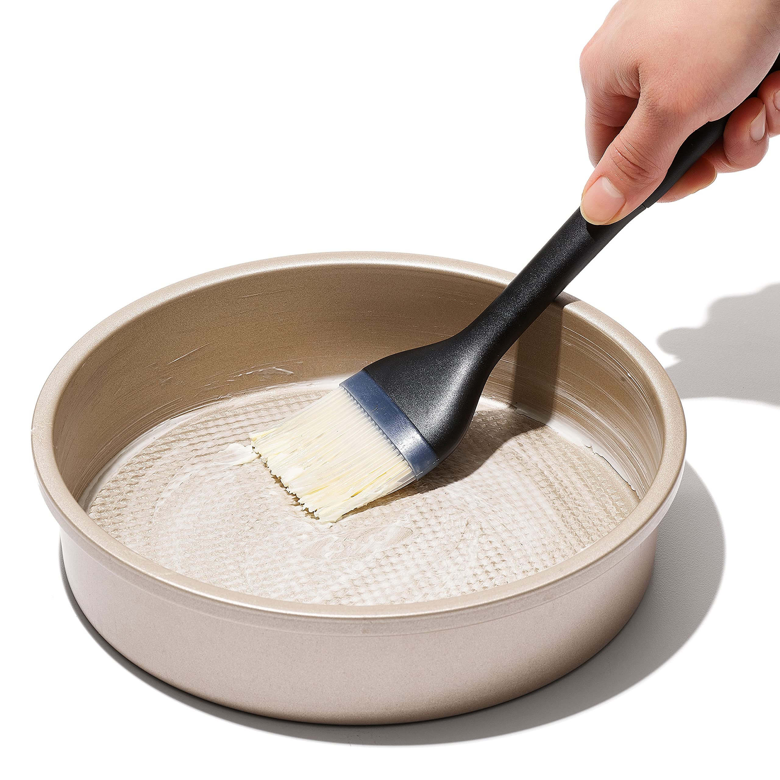 OXO Good Grips Silicone Bristles resist odors for easy cleaning.