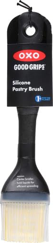 OXO Good Grips silicone basting brush small bristles-center-hole holds liquids for even coverage.