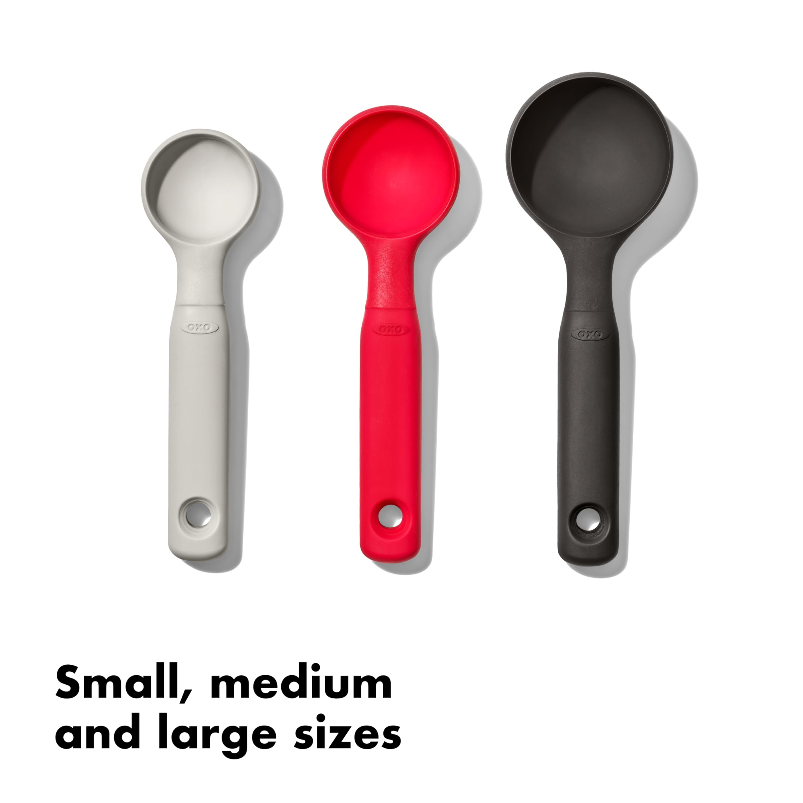 OXO Good Grips large silicone cookie scoop releases dough for bakery-style treats.