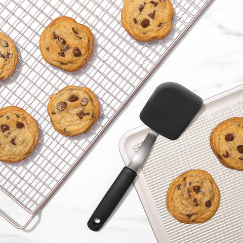 OXO Good Grips Silicone Cookie Spatula – ideal size for lifting cookies from crowded sheets.
