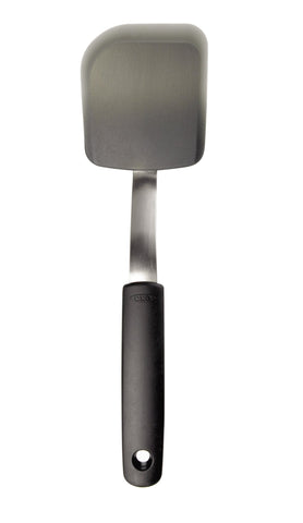OXO Good Grips Silicone Cookie Spatula – front view with a thin flexible edge for cookies.
